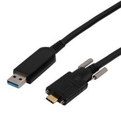 USB 3.0有源光缆(AOC)，A公至C公带锁紧螺丝，拖链，30米的图片