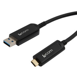 USB 3.0有源光缆(AOC)，A公至C公无锁紧螺丝，PVC外被，30米的图片