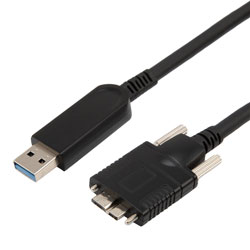 USB 3.0有源光缆(AOC)，A公至Micro B公带锁紧螺丝，拖链，15米的图片