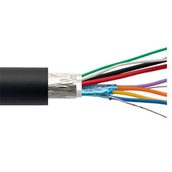 超高速USB3.0散装线缆，30/24AWG，高柔性VW-1阻燃等级TPE护套，黑，500英尺（152.4米）的图片