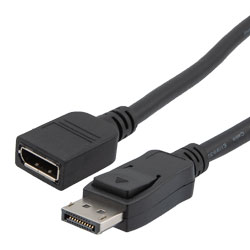 DisplayPort数字音视频线缆组件，支持DisplayPort 2.0规定的16K与HDR，公头/母头，低烟无卤，黑，2米的图片