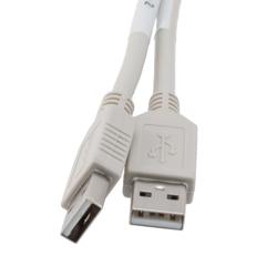 USB 2.0双层堆栈式耦合器线缆，ECF法兰面板安装型，2个A型母头至2个A型公头，镀铬屏蔽ABS外壳，1米的图片