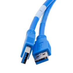 USB 3.0双层堆栈式耦合器线缆，ECF法兰面板安装型，2个A型母头至2个A型公头，镀铬屏蔽ABS外壳，0.75米的图片