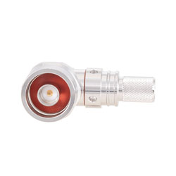 适用于LMR-400，LMR-400-DB，LMR-400-FR和400系列电缆的7/16 N直角型公接头压接/非焊接触头连接的图片