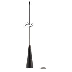 3dBi可调谐聚合物弹簧车载天线，132~174MHz，NMO底座连接器的图片
