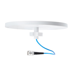 617~960MHz/1350~2700MHz/3300~3800MHz/4900~6000MHz/低PIM级，水平极化吸顶Omni天线，隐蔽式安装，外观小巧，4.3-10型母头连接器的图片