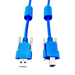 USB 3.0线缆，带翼形螺丝A型/带翼形螺丝B型，带铁氧体，0.5米的图片