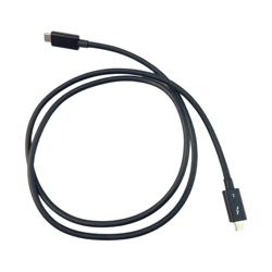 Thunderbolt 雷电3 兼容C型USB线缆组件，C型公头（插头）/C型公头（插头），90W，20Gbps，4K，TPE护套，黑，1.0米的图片