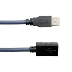 高柔性拖链级USB2.0线缆组件，A型公头-A型母头， 26/20AWG，耐热柔软性PVC外皮，3米的图片