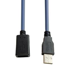 高柔性拖链级USB2.0线缆组件，A型公头-A型母头， 26/20AWG，耐热柔软性PVC外皮，3米的图片