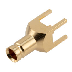 12G SDI 1.0/2.3 75欧姆母头连接器，焊接式，用于穿孔PCB的图片