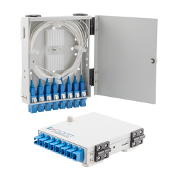 FTTH（光纤到户）金属接线盒，带8个单芯SC / UPC耦合器和尾纤的图片