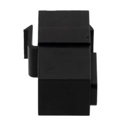 USB 3.1 Type C Keystone型转接头，90度，黑色的图片