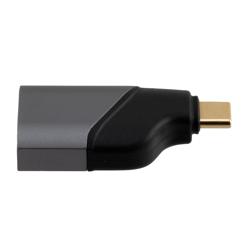 USB C公头至HDMI母头转接头，铝合金，灰色的图片