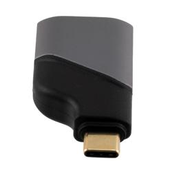 USB C公头至HDMI母头转接头，铝合金，灰色的图片