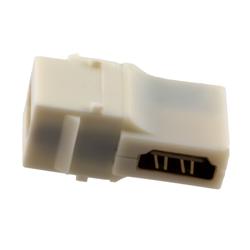 HDMI 2.0 Keystone型转接头，90度，白色的图片