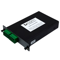 无源 DWDM、插入式单 LGX 多路复用器和多路分解器、4 通道、100 GHz 间隔、起始 Ch44 (1542.14nm)、LC-APC 连接器、通道和监视器的图片