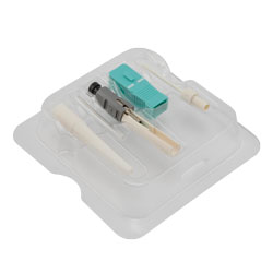 拼接连接器套件，SC 多模 0.9mm OM4 水蓝色，带 10 件连接器的图片
