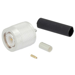 适用于 LMR-100A-PVC，RG174，RG188，RG316和100系列电缆的TNC公接头压接/焊接触头连接的图片