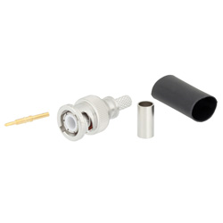 适用于LMR-200，LMR-200-DB，LMR-200-FR和200系列电缆的BNC公接头压接/焊接触头连接的图片