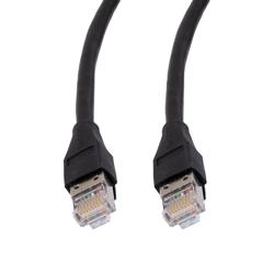 超6类屏蔽跳线，RJ45/RJ45，CMR阻燃，黑，30米的图片