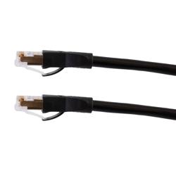 超6类屏蔽跳线，RJ45/RJ45，CMR阻燃，黑，30米的图片