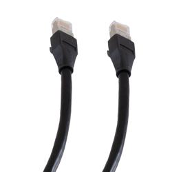 超6类屏蔽跳线，RJ45/RJ45，CMR阻燃，黑，7米的图片
