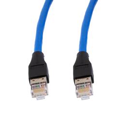 超6类屏蔽跳线，RJ45/RJ45，CMR阻燃，蓝，2米的图片