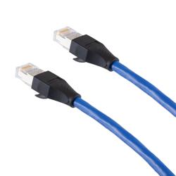 超6类屏蔽跳线，RJ45/RJ45，CMR阻燃，蓝，2米的图片