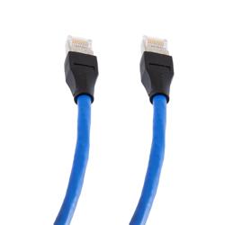 超6类屏蔽跳线，RJ45/RJ45，CMR阻燃，蓝，3米的图片