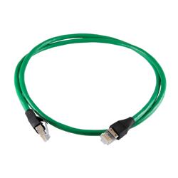 超6类屏蔽跳线，RJ45/RJ45，CMR阻燃，绿，1米的图片