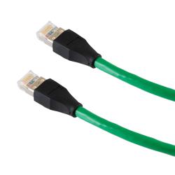 超6类屏蔽跳线，RJ45/RJ45，CMR阻燃，绿，2米的图片