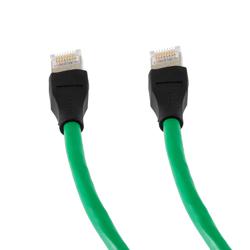 超6类屏蔽跳线，RJ45/RJ45，CMR阻燃，绿，2米的图片