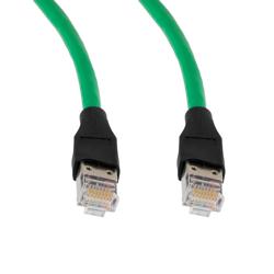 超6类屏蔽跳线，RJ45/RJ45，CMR阻燃，绿，4米的图片