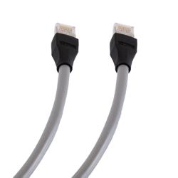 超6类屏蔽跳线，RJ45/RJ45，CMR阻燃，灰，15米的图片