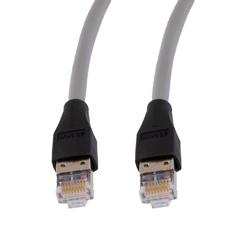 超6类屏蔽跳线，RJ45/RJ45，CMR阻燃，灰，25米的图片