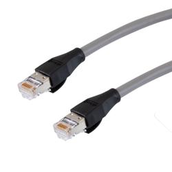 超6类屏蔽跳线，RJ45/RJ45，CMR阻燃，灰，3米的图片