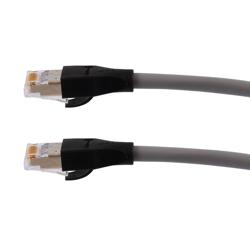 超6类屏蔽跳线，RJ45/RJ45，CMR阻燃，灰，3米的图片