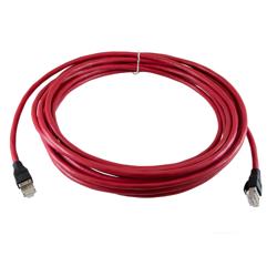 超6类屏蔽跳线，RJ45/RJ45，CMR阻燃，红，5米的图片