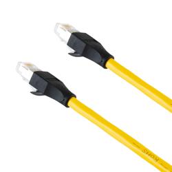 超6类屏蔽跳线，RJ45/RJ45，CMR阻燃，黄，1米的图片