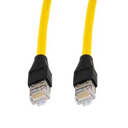 超6类屏蔽跳线，RJ45/RJ45，CMR阻燃，黄，2米的图片