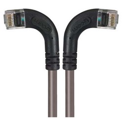 6类直角型RJ45以太网跳线，直角左出线/直角右出线，灰，30英尺（9.1米）的图片