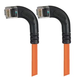 6类直角型RJ45以太网跳线，直角左出线/直角左出线，橙，25英尺（7.6米）的图片