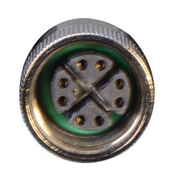 超6类M12 8针X编码SF/UTP工业级拖链线缆，M12公头/M12母头，3米的图片