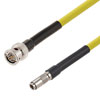 75 欧姆 6G SDI BNC 公头转 1.0/2.3 公头电缆组件，使用 1694A-YW 同轴电缆，3 英尺的图片