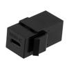 USB 3.1 Type C Keystone型转接头，90度，黑色的图片