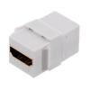 HDMI 2.0 Keystone型转接头，180度，白色的图片