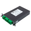 无源 DWDM、插入式单 LGX 多路复用器、16 通道、100 GHz 间隔、起始 Ch20 (1561.42nm)、LC-APC 连接器、通道和监视器的图片
