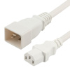PC/PDU电源线，C20/C13，15A，3英尺（0.9米），白的图片