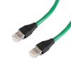 超6类屏蔽跳线，RJ45/RJ45，CMR阻燃，绿，15米的图片
